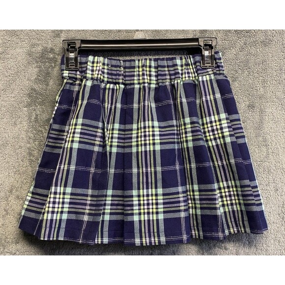 Justice Girls Faux Wrap Plaid Skirt Size L 12/14 - Picture 5 of 12